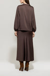 Autumn Glow Chocolate Satin Skirt <span>528294<span>