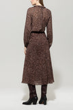 Autumn Glow Berry Print Maxi Skirt <span>528306<span>