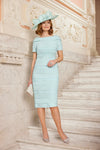 Chiffon Crepe Tiered Pencil Dress <span>71154<span>