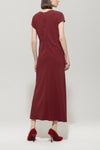 Autumn Glow Long Cranberry Crepe Dress <span>728614<span>