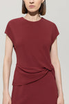 Autumn Glow Long Cranberry Crepe Dress <span>728614<span>