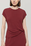 Autumn Glow Long Cranberry Crepe Dress <span>728614<span>