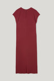 Autumn Glow Long Cranberry Crepe Dress <span>728614<span>