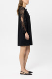 Glam Drop Shift Dress With Sheer Floral Sleeves <span>738623<span>