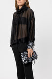 Glam Drop Sequin Cuff Blouse <span>238644<span>