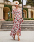 Chiffon Floral Waterfall Dress <span>8G197<span>