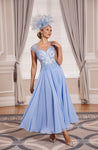 Embroidered And Beaded Dress With Aline Chiffon Skirt And Wrap <span>992041<span>