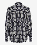 Geometric Print Black/White Shirt <span>VIC45-8638<span>