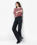 Black/Red Plaited Sweater <span>LIZ35-9368<span>