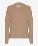 Cotton V Neck Biscuit Sweater <span>LANA35-4078<span>