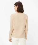 Cotton V Neck Biscuit Sweater <span>LANA35-4078<span>