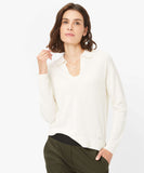 Virgin Wool Open Neck Collared Sweater <span>LILIAN35-2108<span>