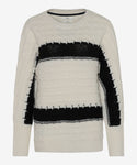 Black/Ivory Cable Knit Sweater <span>LIV35-9348<span>