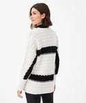 Black/Ivory Cable Knit Sweater <span>LIV35-9348<span>