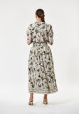 Edda Long Flower Seed Print Linen Skirt <span>EDDA<span>
