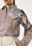 Palma Print Linen Dress <span>PALMADEA<span>