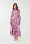 Olgina Floral Silk Maxi Dress With Assymetric Hem <span>OLGINA 5747<span>