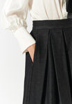 Super Stretch Denim Box Pleat Midi Skirt <span>ABEYDEA 2085<span>