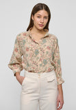 Emi Stretch Silk High Collar Blouse <span>EMI<span>