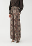 Chocolate Printed Silk Pull On Trousers <span>MARGODEA 5794<span>