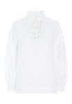 White Linen Blouse With Embroidery <span>TRINA 1002<span>