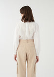 White Linen Blouse With Embroidery <span>TRINA 1002<span>