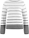 Stripe Waffle Cotton Sweater <span>270509<span>