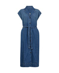 Denim Cap Sleeve Midi Dress <span>171910<span>
