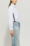 Denim Vibes Cotton Navy And White Stripe Shirt <span>218555<span>