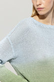 Denim Vibes Round Neck Ombre Knit Sweater <span>118598<span>