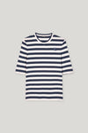 Denim Vibes Navy And White Stripe Top <span>318214<span>