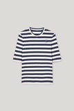 Denim Vibes Navy And White Stripe Top <span>318214<span>