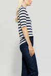 Denim Vibes Navy And White Stripe Top <span>318214<span>