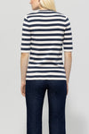 Denim Vibes Navy And White Stripe Top <span>318214<span>