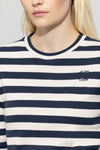 Denim Vibes Navy And White Stripe Top <span>318214<span>