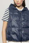 Denim Vibes Navy Down Gilet Puffer Style <span>418433<span>