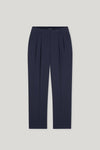 Denim Vibes Blue Pleat Front Crepe Trousers <span>618741<span>