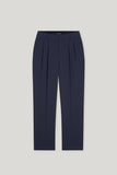 Denim Vibes Blue Pleat Front Crepe Trousers <span>618741<span>