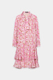 Luxury Ease Blush Print Chiffon Dress <span>738632<span>