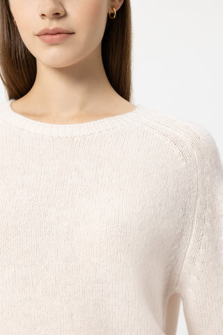 Luxury Ease Cream Short Sleeved Sweater <span>138767<span>
