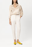 Luxury Ease Cream Tapered Trousers <span>638879<span>