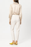 Luxury Ease Cream Tapered Trousers <span>638879<span>