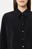 Luxury Ease Black Shirt Jacket <span>238664<span>