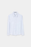 Preppy Reds Sky Blue Silky Shirt <span>238667<span>