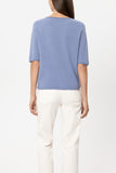 Preppy Reds Sky Blue Short Sleeve Sweater <span> 138749<span>