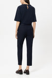 Preppy Reds Navy Cotton Trousers <span>638878<span>