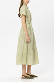 Spring Vibes Pistachio Tiered Stripe Dress <span>738660<span>