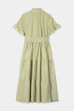 Spring Vibes Pistachio Tiered Stripe Dress <span>738660<span>