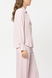 Luxury Ease Tie Blouse In Blush <psan>238640<span>