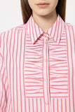 Preppy Reds Red Stripe Shirt With Frill <span>238653<span>